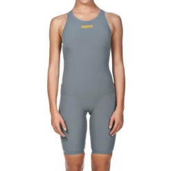 Combinaison De Natation Femme Arena Powerskin R-Evo One Dos Ouvert Grey