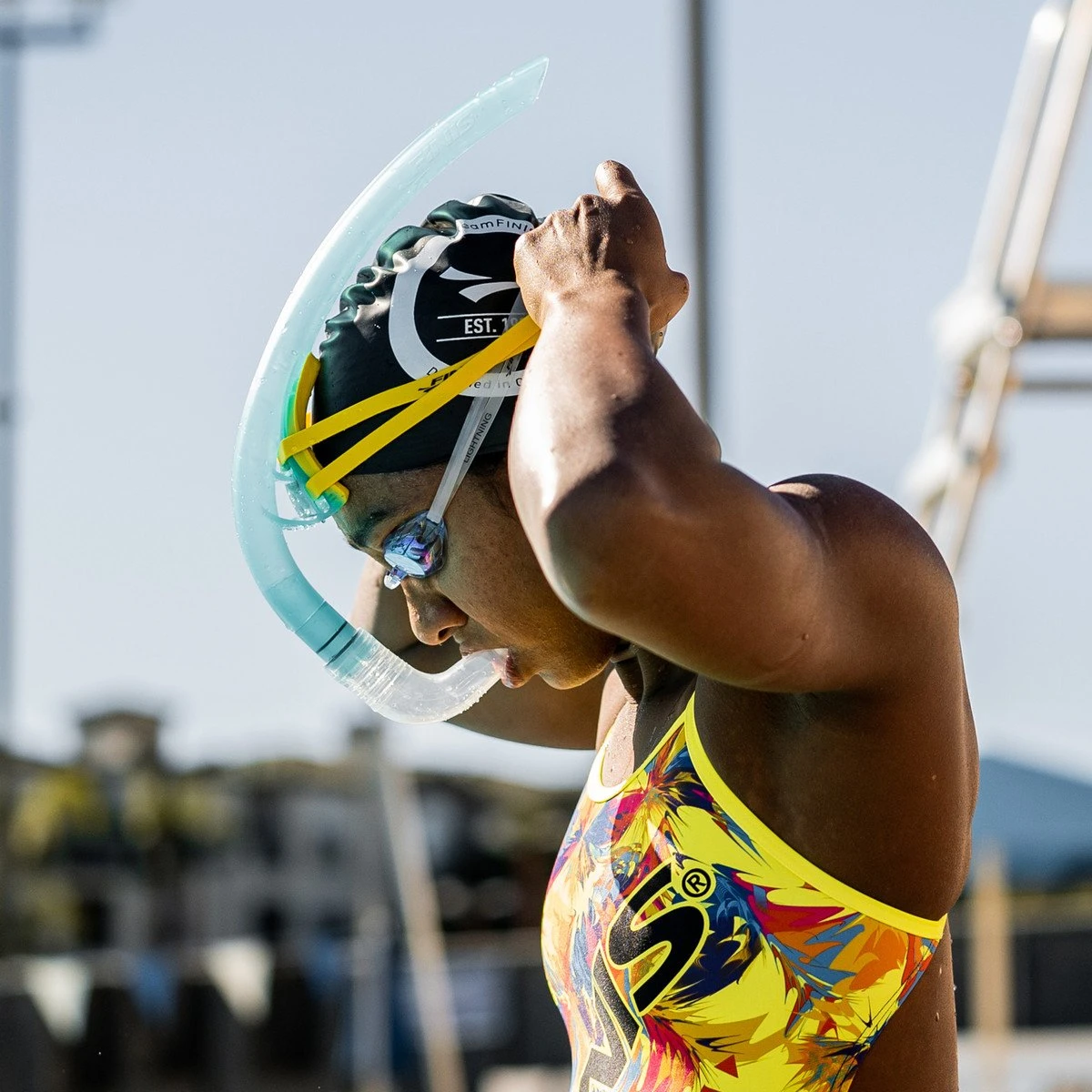 Tuba Frontal Finis STABILITY SNORKEL Teal 3 Tuba Frontal Finis STABILITY SNORKEL Teal – Image 3