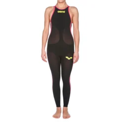 Combinaison De Natation Eau Libre Femme Arena Powerskin R-Evo+ Open Water Dos Ouvert Black