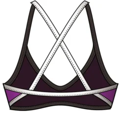 Haut De Maillot De Bain Femme Diana Twin Brassière Violet 7 Haut De Maillot De Bain Femme Diana Twin Brassière Violet -Funky Trunks Boutique 3104010804bck