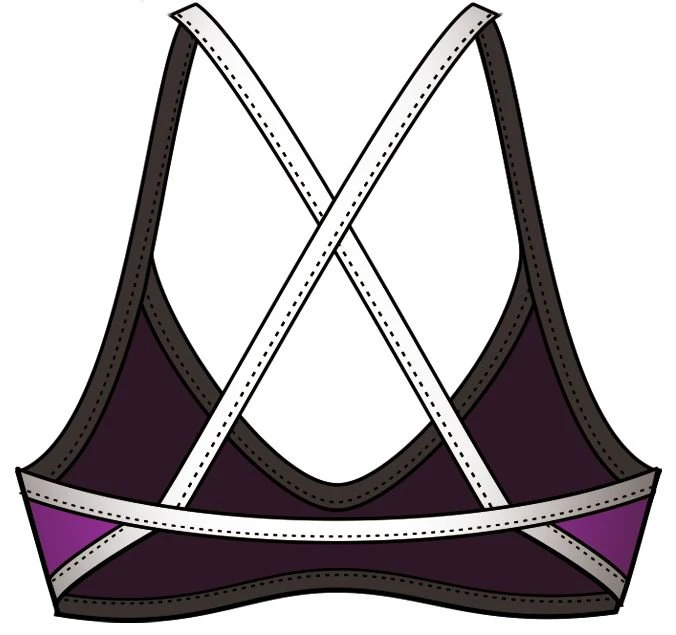 Haut De Maillot De Bain Femme Diana Twin Brassière Violet 4 Haut De Maillot De Bain Femme Diana Twin Brassière Violet – Image 4