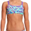 Maillot De Bain Funkita 2 Pièces Fille Mint Strips Violet