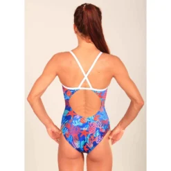 Maillot De Bain De Natation Femme Mako Nereid Coral Blue -Funky Trunks Boutique nereid coral blue3