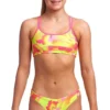 Maillot De Bain Funkita 2 Pièces Fille Criss Cross - Pinged Pink