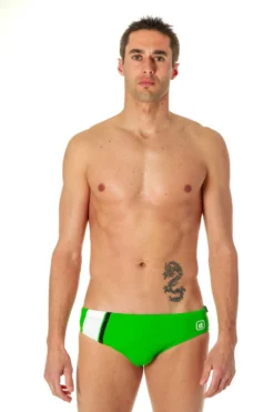 Maillot De Bain Homme Zerod Brief Training Vert -Funky Trunks Boutique z3r0d 15swimming man training green 2 scaled